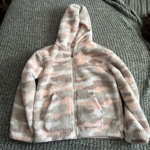 🧥 Lucky Brand Girls Sherpa Zip Hoodie - Size XL (16)